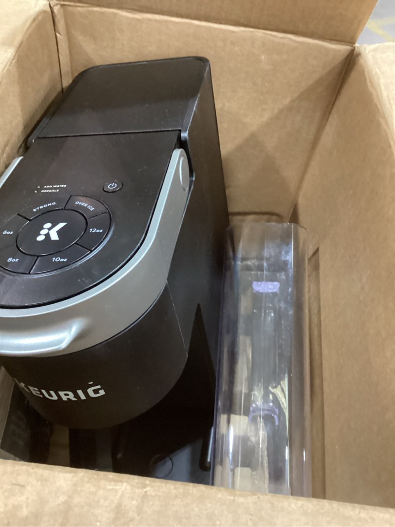 Condition photo showing As Is for keurig k-supreme single serve k-cup pod coffee maker, multistream technology, 4 brew sizes, 66oz dual-position removable reservoir, black black coffee maker
