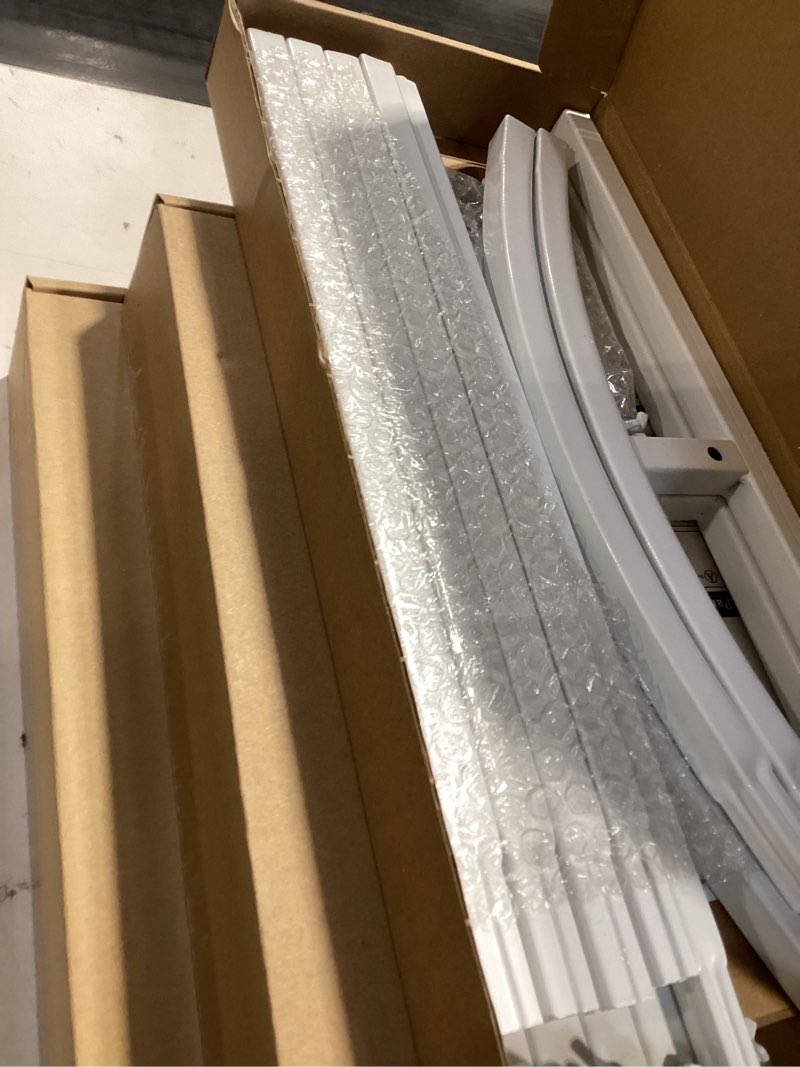 Condition photo showing Good Condition for Wokceer Wedding Arch Backdrop Stand 7.2FT, 6.6FT, 6FT Set of 3 White Metal Wedding Arch Stand for Wedding Ceremony Baby Shower Birthday Party Garden Floral Balloon Arch Decoration 7.2FT, 6.6FT, 6FT White