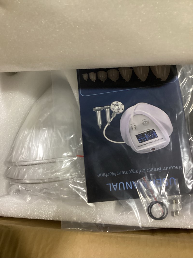Condition photo showing Good Condition for beauty star vacuum therapy cupping machine with 30 cups and 3 gua sha pumps for body, back, face massage care machine | upgrade touch screen | max suction 75cmhg v?