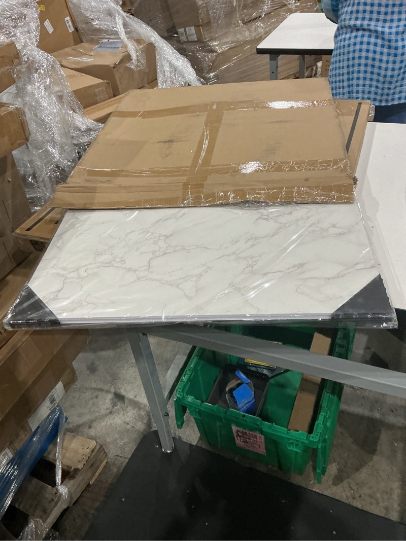 Condition photo showing Good Condition for beiyang food photography backdrops 24x24 inch marble photo backdrop boards 3pcs white photography backdrop boards with 3 bracket kits soild board waterproof backdrop for food photography