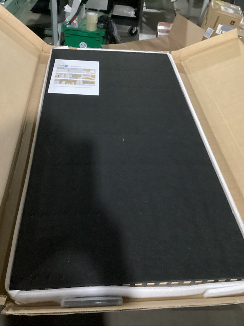 Condition photo showing Good Condition for art3d 2-pack 48" x 24" acoustic wood panels for wall, soundproof wood slat panel for wall and ceiling, 3d fluted sound absorbing paneling for interior wall decor, living room, bedroom - teak 2pcs - 48" x 24" teak