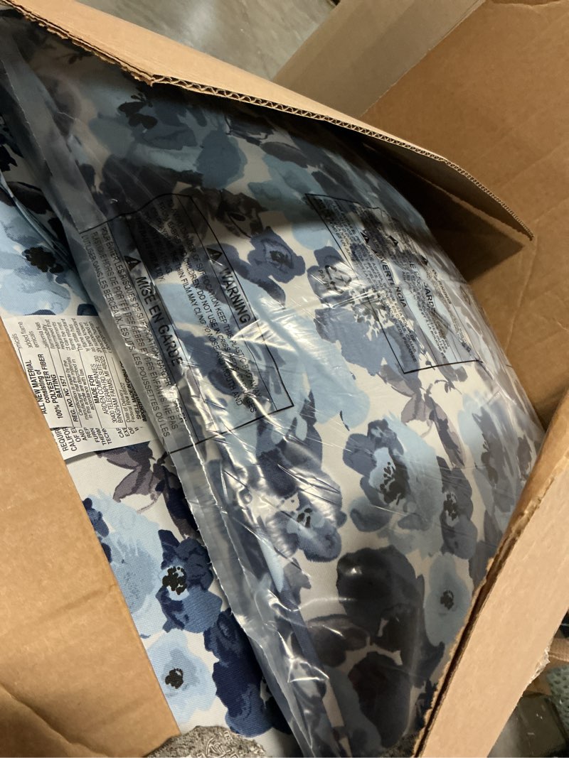 Condition photo showing Good Condition for arden outdoor deep seat cushion set, 24 in x 24 in, weather-proof, rain-proof, fade resistant patio cushion for chair, sofa, and couch blue garden floral polyfill blue garden floral 1 pack