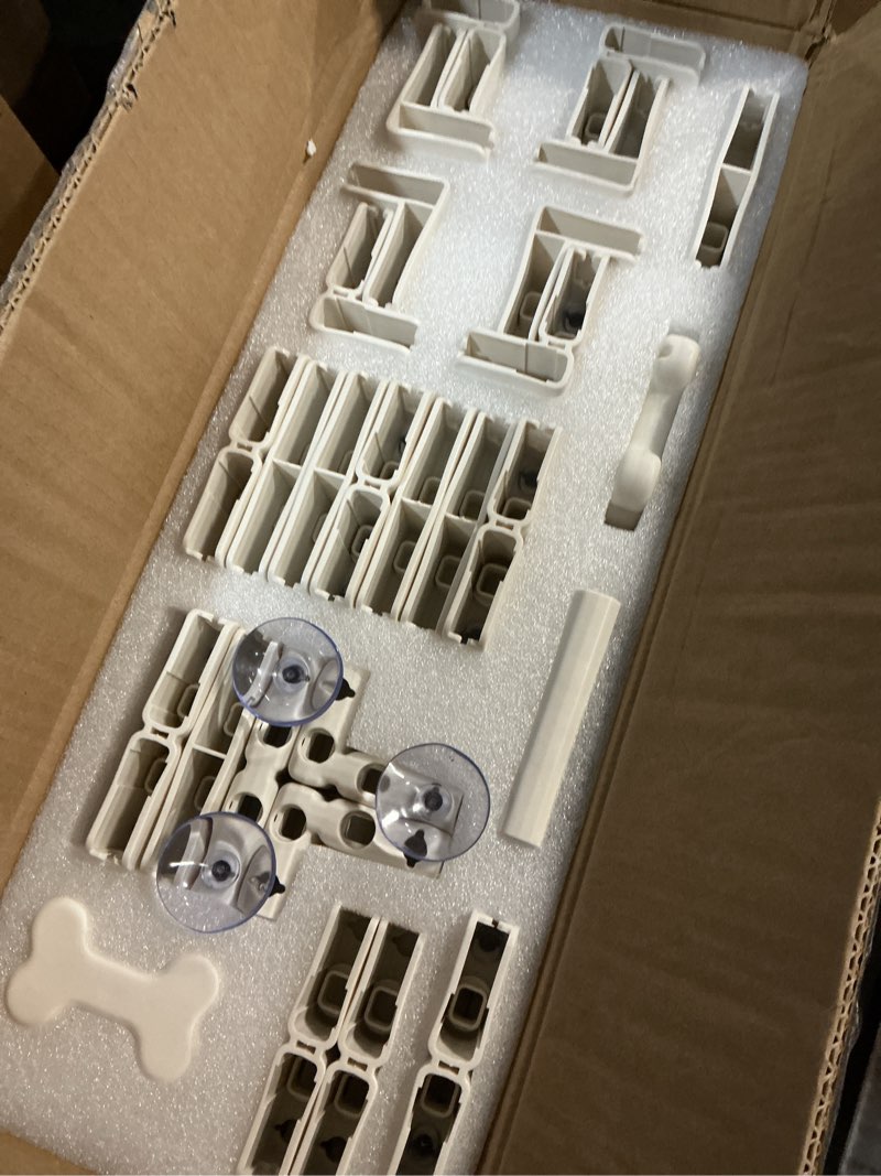 Condition photo showing Good Condition for Clear Acrylic Dog Playpen with Door,23.6" Puppy Playpen,Easy Assemble Pet Fence,10-Panel for Puppies/Small Dog Play Pen Indoor (White, 23.6 Inch-H, 10 Panel) White-10 10 Panel 23.6 Inch-H