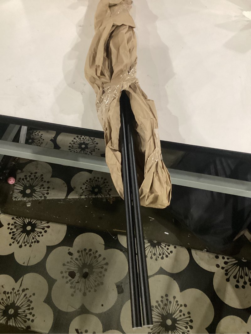 Condition photo showing As Is for kenney kn75900 curtain rod extender, 43" fixed length, black finish, 5/8" diameter carbon steel tube