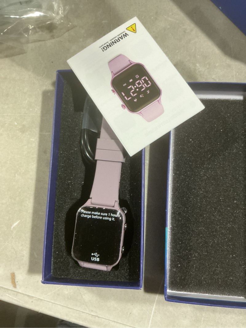 Condition photo showing Good Condition for l lavaredo kids digital watches for boys girls,waterproof sport watch with pedometer stopwatch vibration alarm for ages 5-13,no app fitness tracker watch for kids teens birthday christmas gifts 10-darkgray