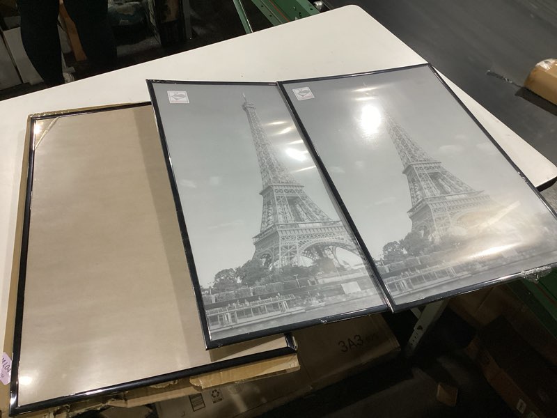 Condition photo showing As Is for upsimples 16x24 picture frame black 3 pack, scratch-proof poster frames 16 x 24 for photo gallery - slide-in strips, horizontal or vertical wall mounting black 16x24