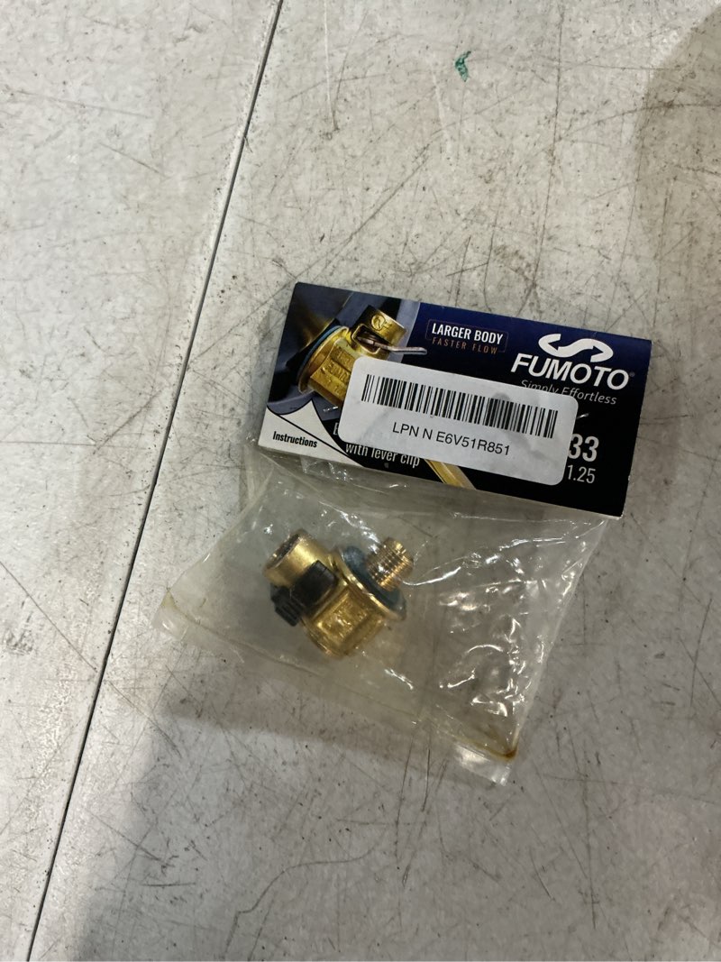 Condition photo showing New/Like New for fumoto f-133: standard valve with 12mm-1.25 threads with lever clip