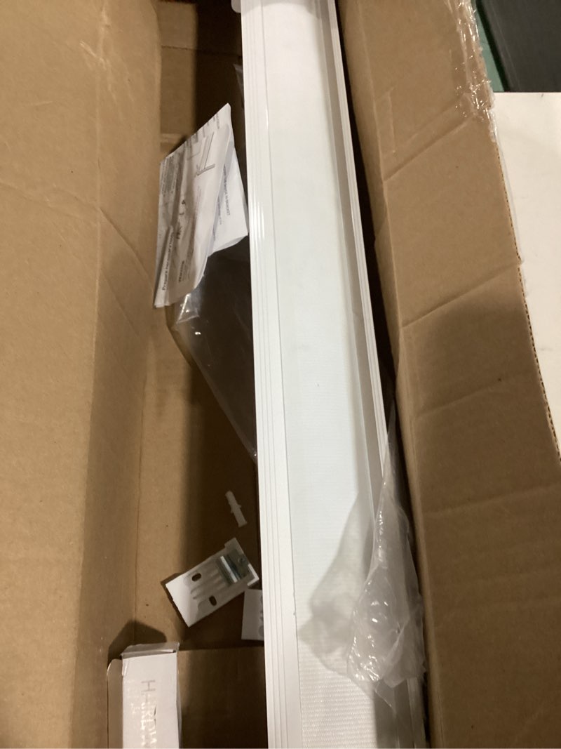 Condition photo showing As Is for persilux cordless zebra blinds for windows free-stop roller window shades (22" w x 64" h, white) dual layer light control for day and night, light filtering sheer shades for home, easy to install 22"w x 64"h white