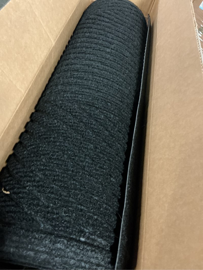 Condition photo showing Good Condition for hiyard sturdy front door mat, absorbent muddy dirt resist welcome door mats outdoor indoor, stain and fade resistant, non-slip backing entry mat low profile doormat for entryway, 72×24, black black 2' x 6' (rectangular)