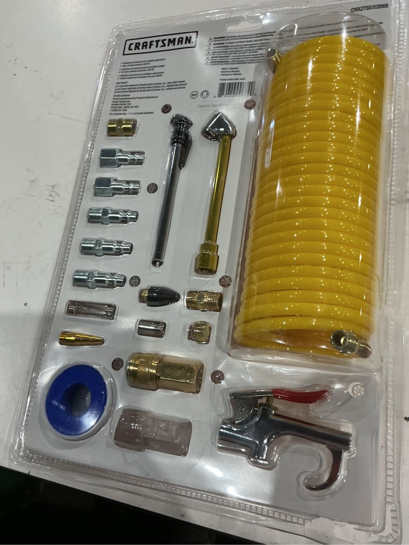 Condition photo showing As Is for craftsman 1/4 in. air compressor accessory kit 20 pc