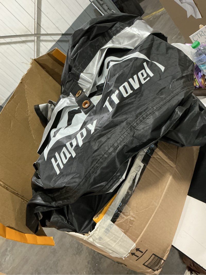 Condition photo showing Good Condition for umbrauto travel trailer rv cover 23-24ft, waterproof & ripstop camper cover with 4-layer sides, sun and snow protection, extra windproof ropes, fits toy hauler 22' ~ 24' travel trailer rv cover (black)