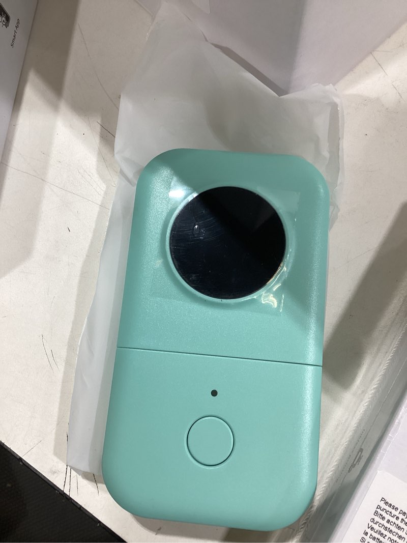 Condition photo showing Good Condition for phomemo label maker machine with tape, d30 portable mini label printer, small bluetooth label makers handheld thermal sticker, multiple templates fonts icon custom name label for home kids, school green machine + 1 label tape