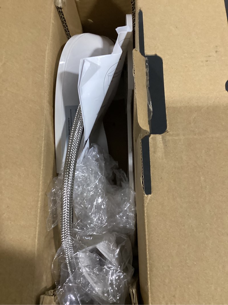 Condition photo showing As Is for bidet attachment for toilet, dual nozzle bidet toilet seat, non-electric ultra-thin bidets for existing toilets, rear/feminine wash with adjustable water pressure (white)