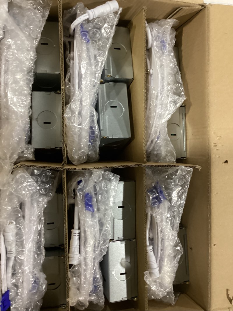 Condition photo showing New/Like New for volisun 12 pack 6 inch recessed lighting, 5cct led recessed light with junction box, 2700k-5000k selectable, 13w eqv 120w, 1080lm dimmable canless wafer downlight, led ceiling light etl certificated white 6 inch