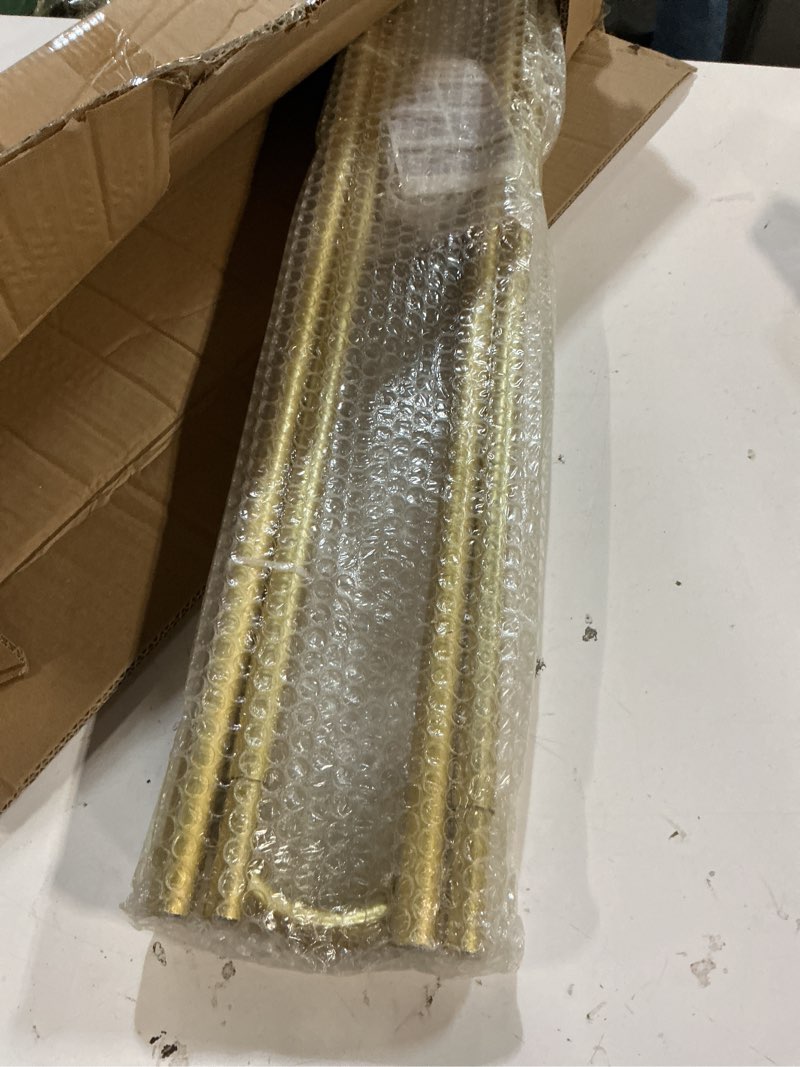 Condition photo showing Good Condition for hanging room divider curtain rod u shaped wall divider for privacy separation modern room separator curtain track metal space divider for bedroom, fitting room and beauty salon privacy (gold)