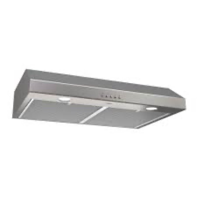 Broan-NuTone BCSQ130SS Three-Speed Glacier Under-Cabinet Range Hood with LED Lights ADA Capable, 1.5