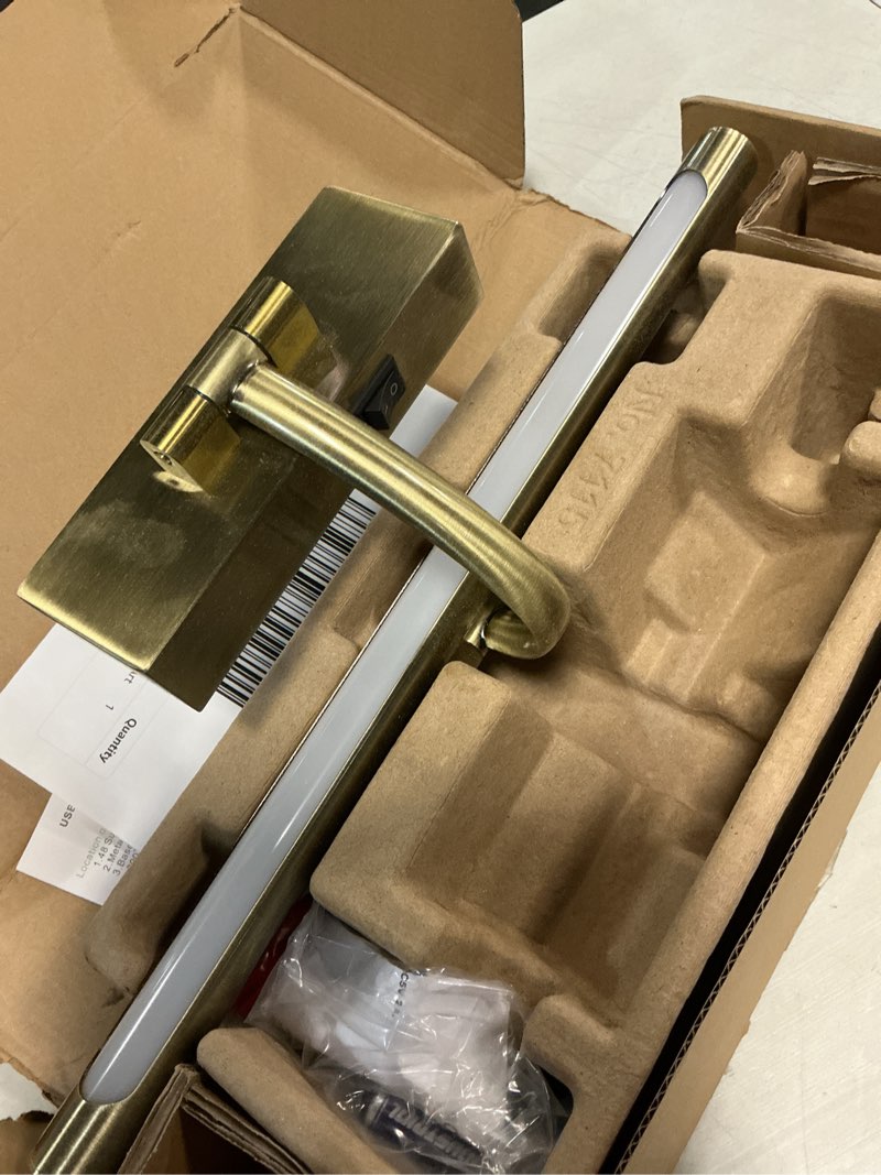 Condition photo showing Good Condition for tassuowell led picture lights for wall rechargeable, battery operated art light for paintings wireless,15.7inch antique bronze gallery light for artwork