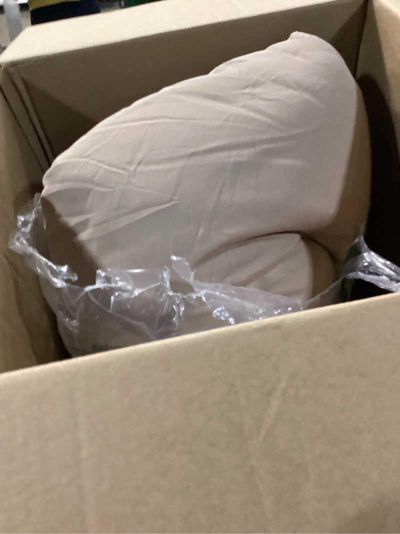 Condition photo showing Good Condition for tudomro egg chair cushion filling 2.58 kg replacement rocking wicker chair cushions high back swing hammock egg hanging cushion thicken for indoor outdoor patio(beige,2 pcs) 2 beige