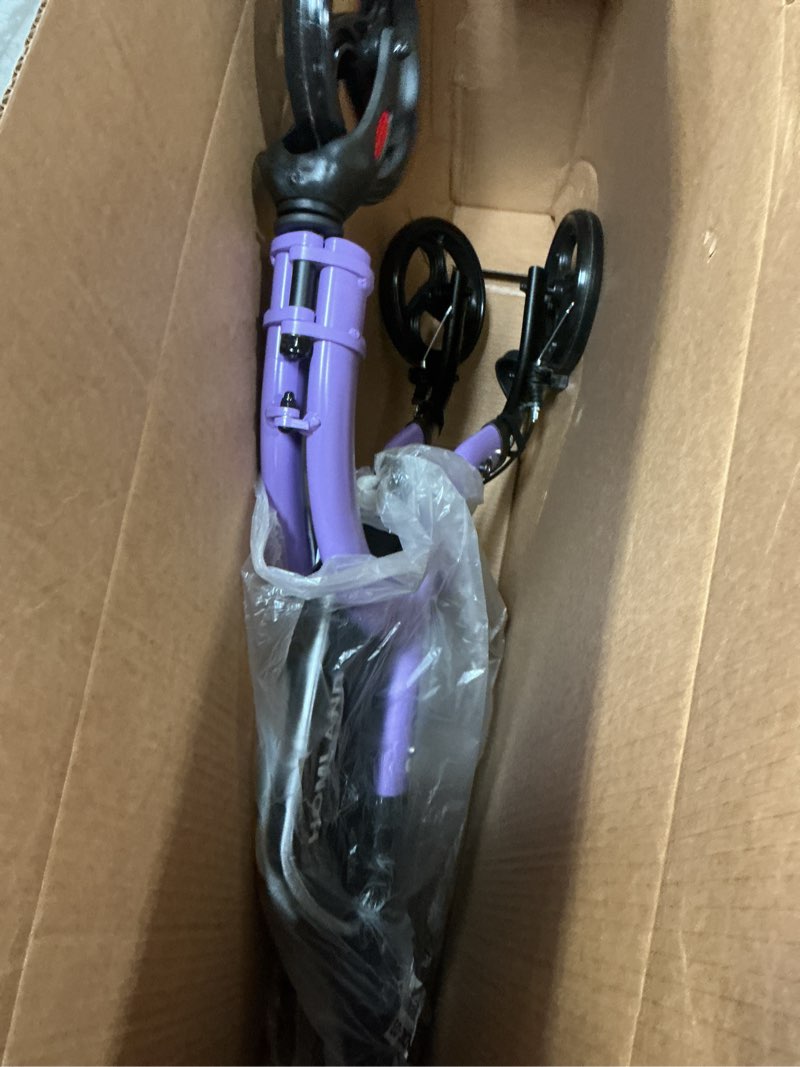 Condition photo showing Good Condition for homland 3 wheel walkers for seniors, foldable wheeled rollator with cane hold and cup hold, lightweight three wheel rolling walker height adjustable for seniors standard lavender