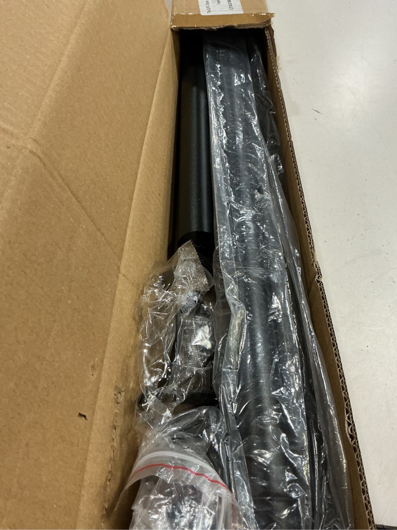 Condition photo showing Good Condition for tension curtain rod 43-124 inches extra long black heavy duty tension rods adjustable curtain rod no drilling spring loaded tension rod for windows patio hold up blackout curtains and non slip 43 to 124 inches black