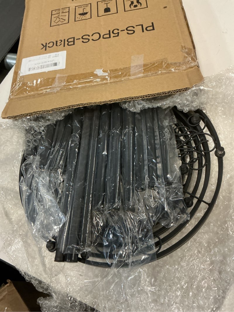 Condition photo showing Good Condition for CADANI 5 Pack Metal Plant Stands for Outdoor Indoor, Anti-Rust Iron Flower Pot Stand, Heavy Duty Plant Pot Stand for Multiple Plant, Decoration Racks for Home, Patio & Garden 5 Pack Black