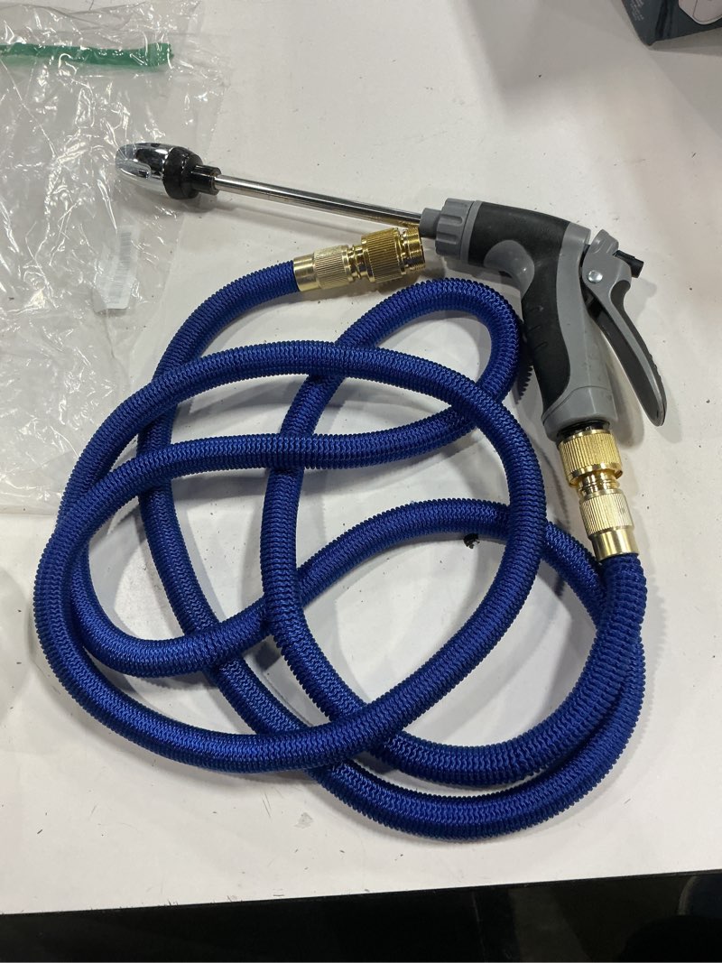 Condition photo showing As Is for aquoxis pressure washer gun, high pressure jet hose nozzle, 3 spray modes handheld pressure washer nozzle for 3/4" garden hose, watering sprayer for cleaning yard patio car pets, easy to install (b)