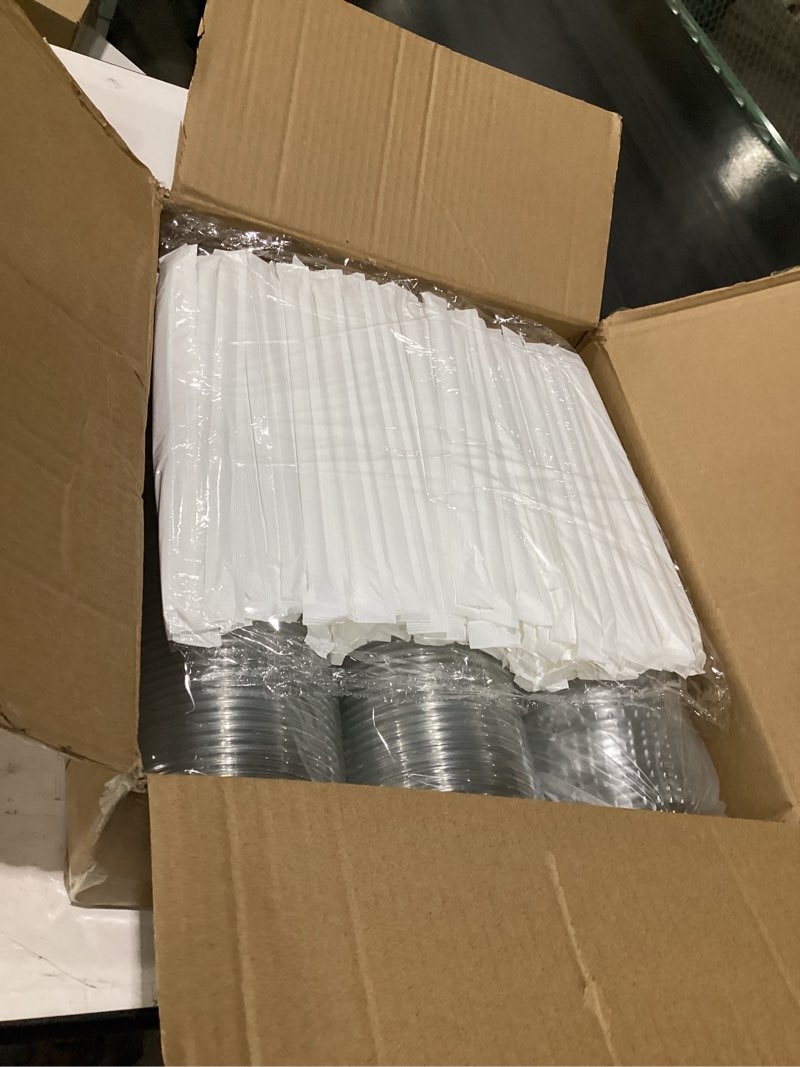 Condition photo showing Good Condition for dealusy 100 pack - 16 oz clear plastic cups with lids and straws, sturdy & food safe iced coffee cups with lids, disposable plastic smoothie cups for cold drinks 16 oz 100.0