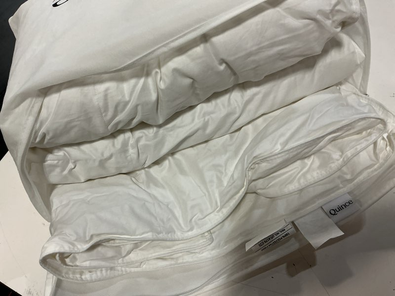 Condition photo showing As Is for home cozy down reversible comforter, full/queen(twin)