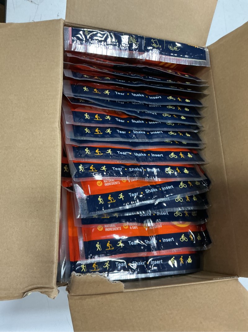 Condition photo showing New/Like New for Hand Warmers Disposable Pack 50 Pairs (100 Warmers) 11+ Hour Air-Activated Hot Hands Hand Warmers Bulk - TSA Approved Pocket & Glove Warmers for Skiing 50 Pairs (100 Total Warmers)