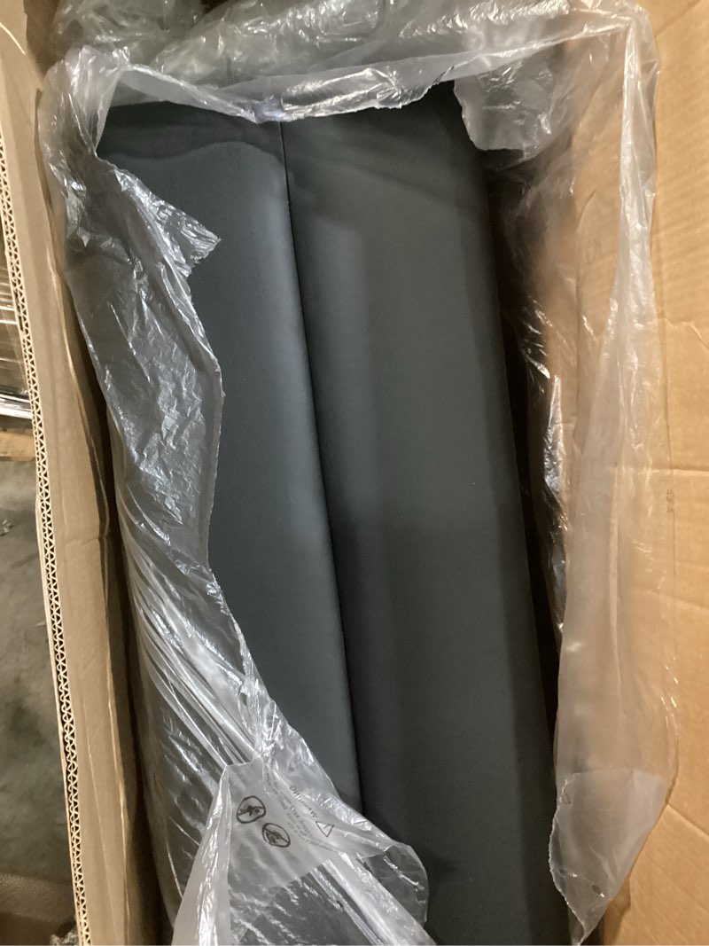 Condition photo showing Good Condition for VECELO Storage Ottoman, Storage Bench with 2 Machined Gas Spring Lid Supports, PU Leather Upholstery & Solid Wood Legs, Black Ottoman Bench for Bedroom, Living Room, Entryway, 44.1"