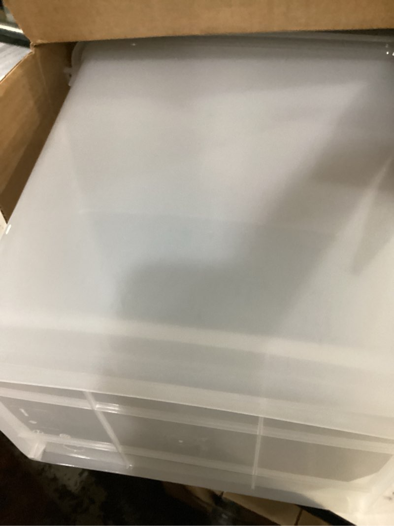 Condition photo showing New/Like New for iris usa dog food storage container, 2 pack, up to 30 lbs each, airtight seal for freshness, wheels for rolling, easy one hand opening, made in usa, bpa free, clear/black 30 lbs - 2 pack black