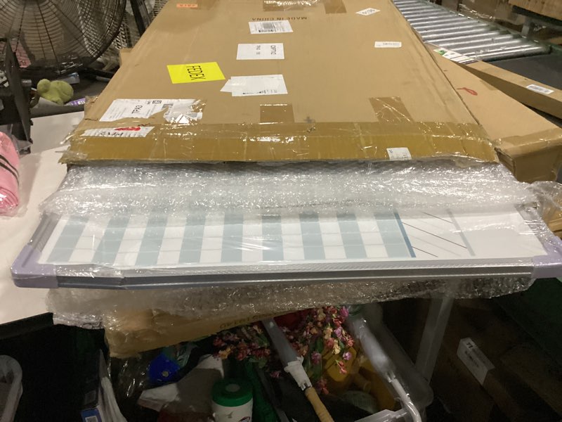 Condition photo showing As Is for lincia 36 x24 make ready board aluminum frame dry erase board with lines, wall-mounted whiteboard for scheduling, to do lists & weekly planning, reusable office calendar for home & work 36"w x 24"h make ready board