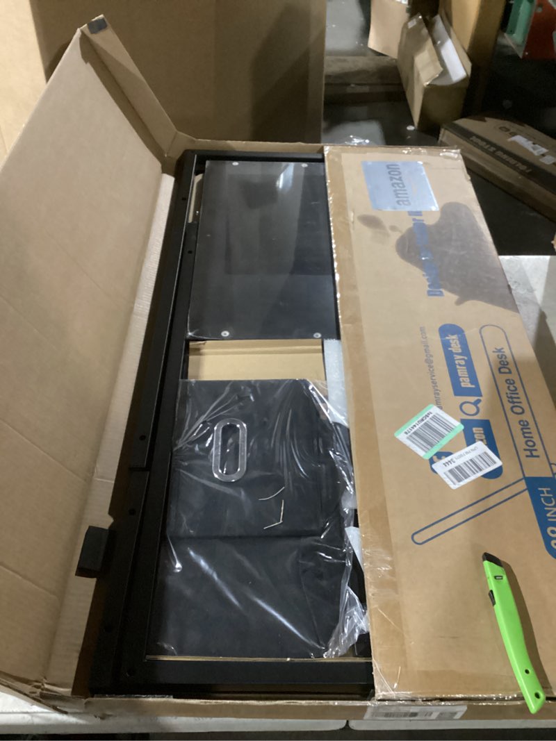 Condition photo showing Good Condition for Pamray 39 Inch Computer Desk with Monitor Stand Small Home Office Desks with Non-Woven Storage Drawer for Bedroom Study Table Writing and Work Desk Black Black 39 inch