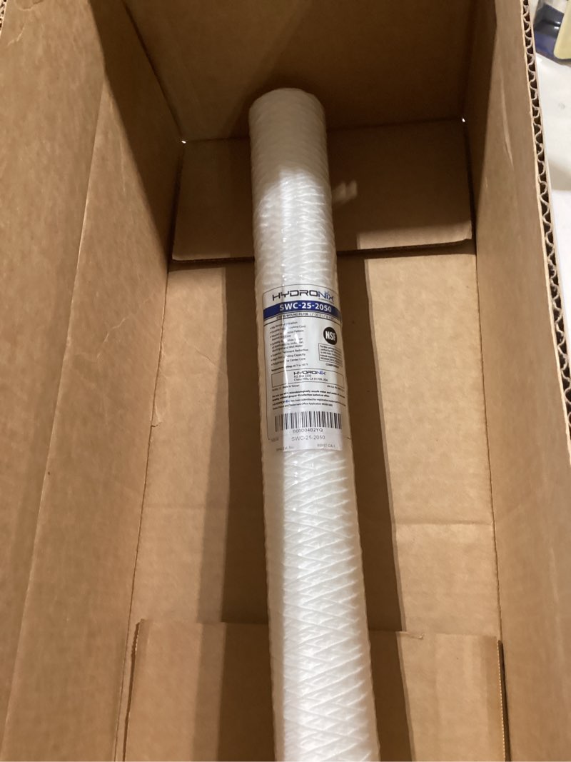 hydronix swc-25-2050 universal nsf string wound sediment water filter cartridge 2.5" x 20" - 50 micron