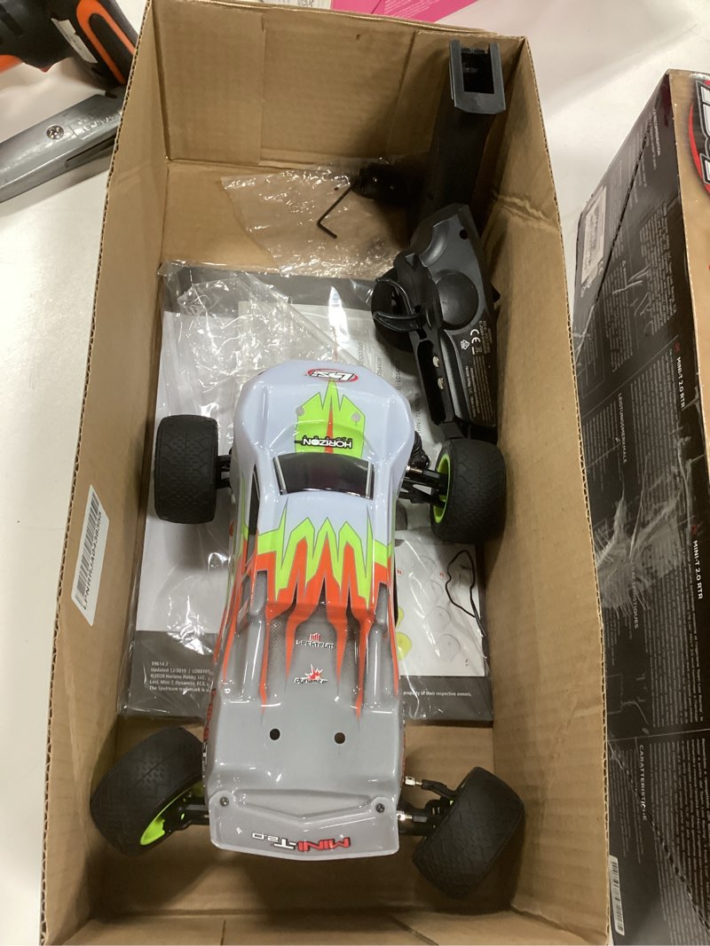 Losi 1/18 Mini-T 2.0 2 Wheel Drive Stadium RC Truck Brushed Ready to Run Battery Receiver Charger an