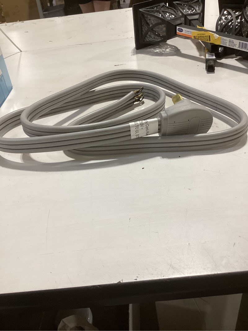 Condition photo showing As Is for power supply cord 3 prong intertek 5016122 range or dryer cord 50a 125v/250v
