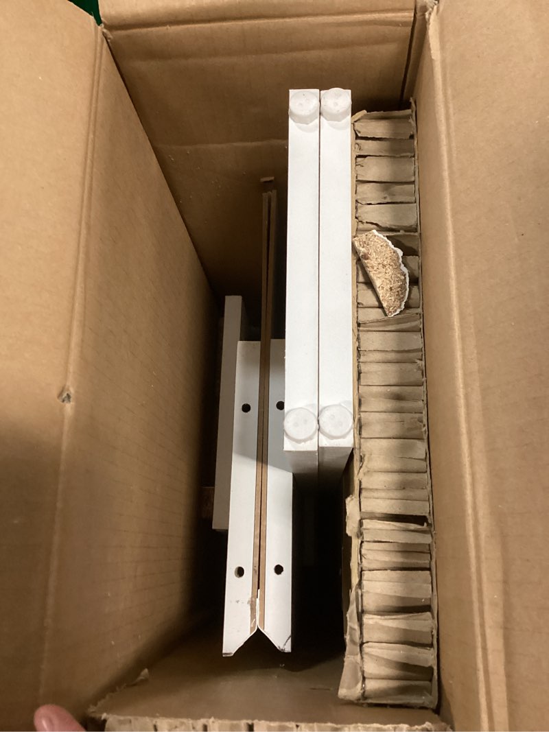 Condition photo showing As Is for mainstays ardent over-the-toilet bathroom storage cabinet, white
