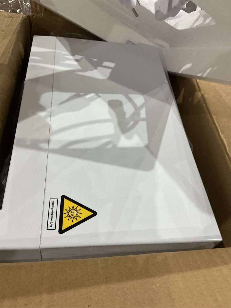 Condition photo showing As Is for uv sanitizer cabinet. uv light sanitizer box with timer setting, suitable for disinfection of various items