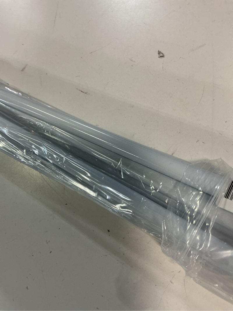 Condition photo showing Good Condition for tension rods, 6 pack adjustable spring steel cupboard bars 28 to 48 inches tension curtain rod shower rod closet rod tensions rod extendable width 28-48 inch white