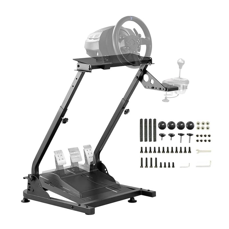 Racing Wheel Stand?Height Adjustable Steering Wheel Stand Racing Simulator Cockpit for Logitech G920 G29 G923 G27 G25, Thrustmaster T300RS TX F458 T500RS T150 Xbox PS4 PS5 PC