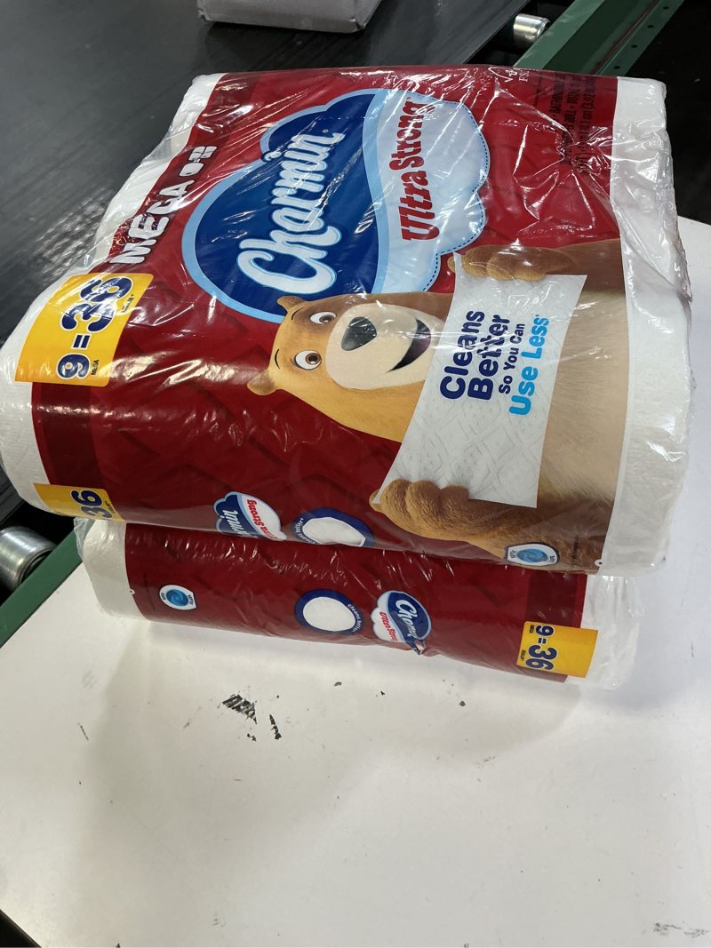 Condition photo showing New/Like New for charmin toilet paper ultra strong,2 pack of 9 mega rolls