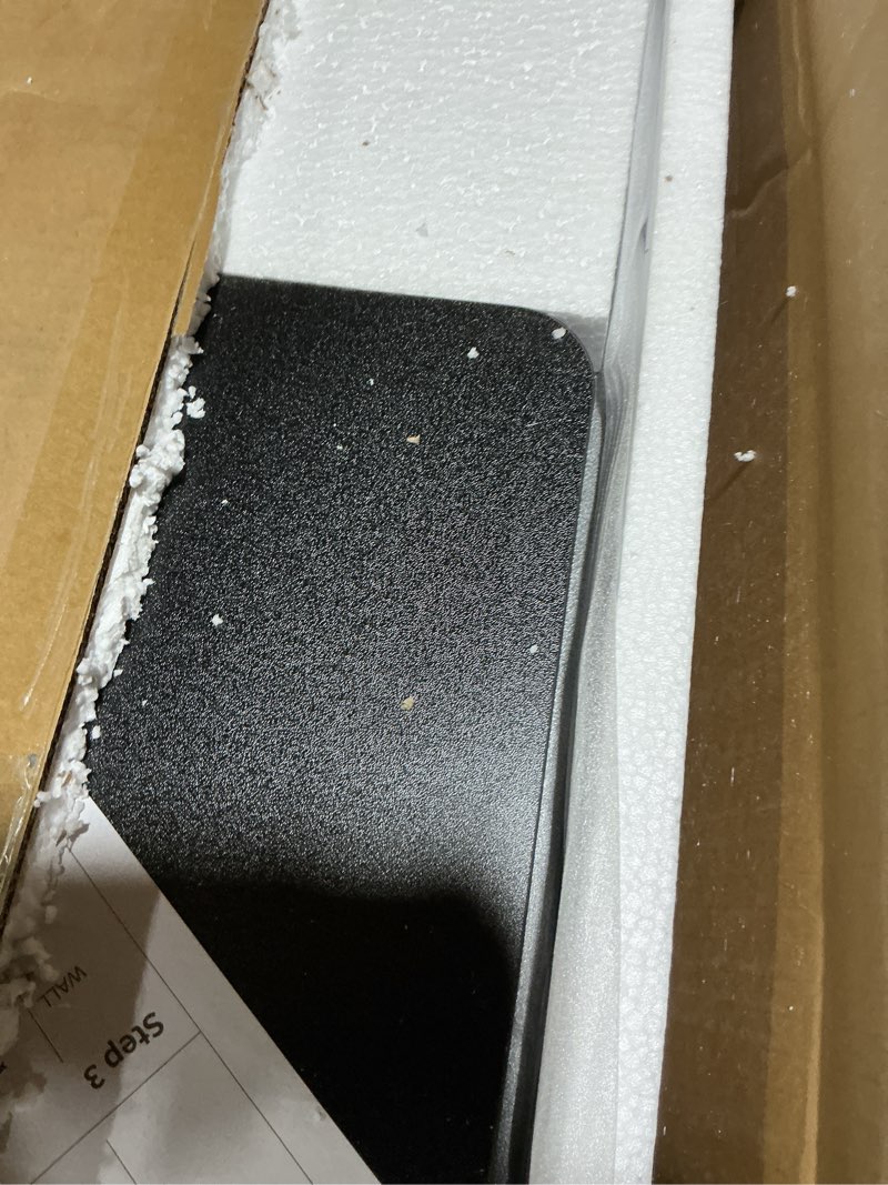 Condition photo showing Good Condition for LitaEther Versatile 7 Tier Wall Shelf Unit,Black Lack Wall Shelf,Display Floating Shelf with Round E