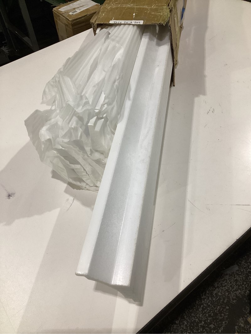 Condition photo showing Good Condition for 9 Pcs 47.24?(Total 35.4 Ft) Ceiling Crown Molding with LED Duct Kit for Seamless Ambient Accent Lighting Waterproof Channel for Easy LED Trim Moulding Strip Installation(9pcs,Rear Groove) 9 Rear Groove