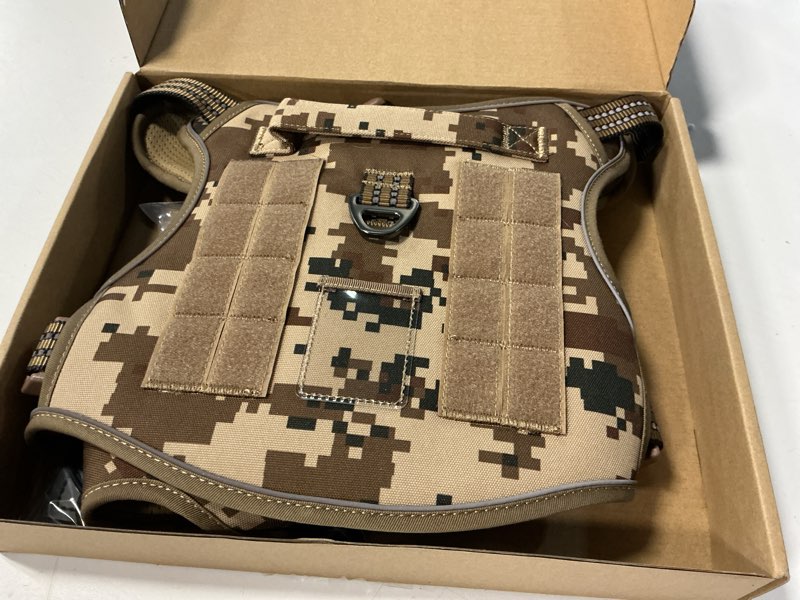 Condition photo showing New/Like New for beebiepet heavy duty tactical dog harness for large dogs, no pull adjustable pet harness reflective service training easy control pet vest military k9 working dog harnesses-x- large, desert camo x-large desert camo