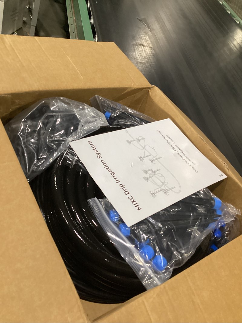 Condition photo showing Good Condition for mixc 230ft quick-connect drip irrigation system kit, automatic garden watering system with 1/4" & 1/2" fast-lock tubing - adjustable nozzles & sprinklers for garden, greenhouse, lawn, potted plants 33ft main tube+197ft 1/4'' tube