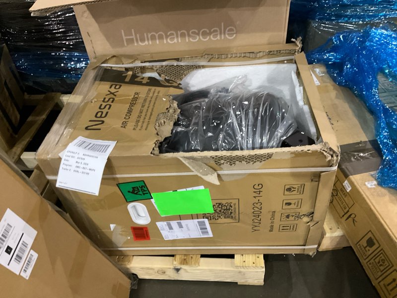 Condition photo showing As Is for 14 Gallon Ultra Quiet Air Compressor with 2 Quick Couplers 2HP 8.75 CFM, Max 115 PSI Pressure Oil-Free Air Compressor Tank, 70dB Quiet Compressor for Auto Repair, Tire Inflation 110V/60hz