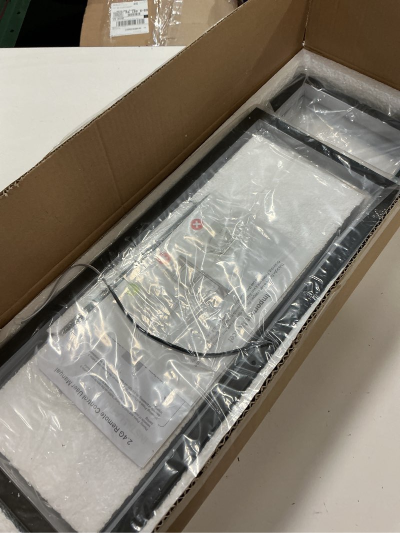 Condition photo showing Good Condition for Jaycomey Dimmable Ceiling Light, Black Modern LED Ceiling Lamps with Remote Control, 50W Acrylic Square Flush Mount Ceiling Light Fixture for Living Room Dining Room Bedroom Kitchen Black-Dimmable-50W