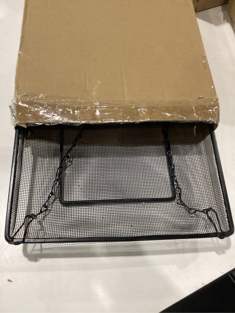 Condition photo showing New/Like New for mixxidea hanging bird feeder tray 11x11 inches, metal mesh platform seed feeder with durable chains for outdoors outside great for attracting wild birds, 1 pack 11"*11"-1pack