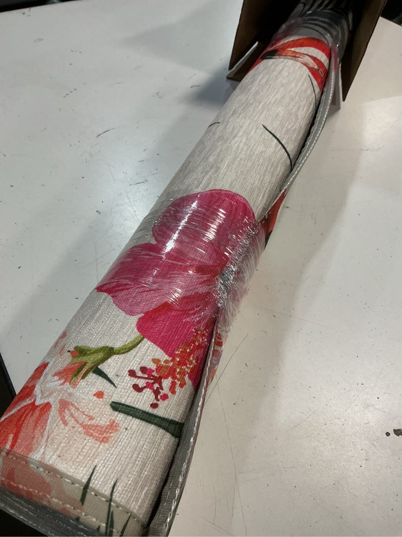 Condition photo showing Good Condition for addison rugs montero amo42 pink 2'6" x 3'10" indoor outdoor area rug, easy clean, machine washable, non shedding, bedroom, living room, dining room, kitchen, patio rug