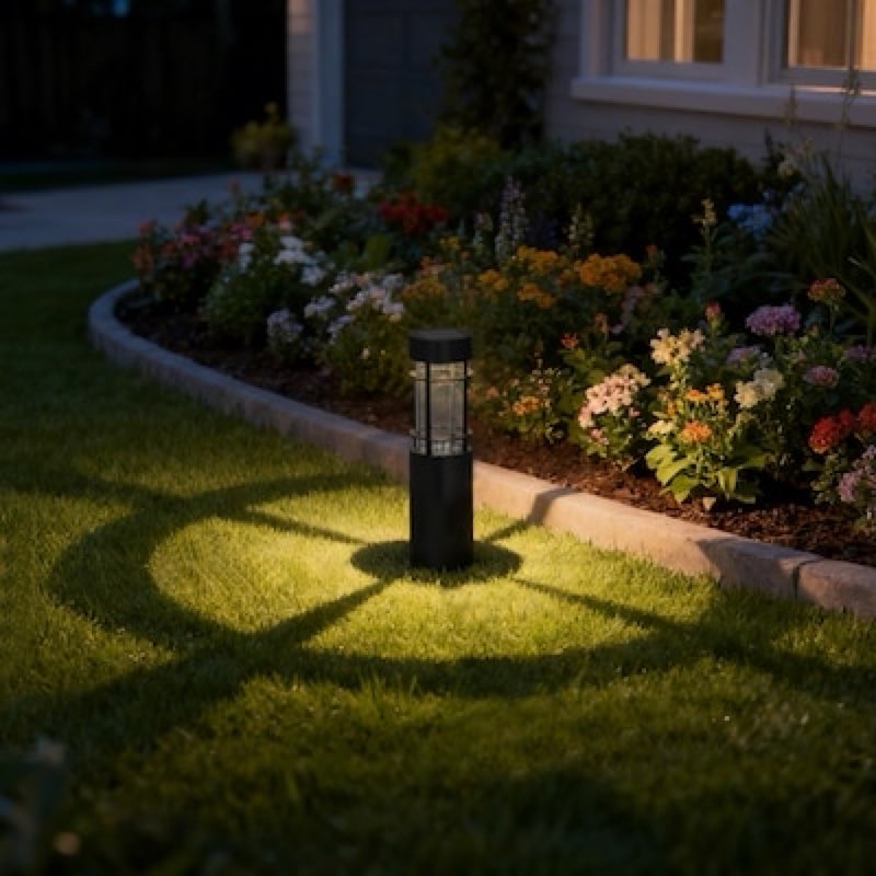  harbor breeze 10 -lumens black solar led outdoor path light with dusk-to-dawn sensor